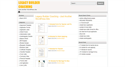 Desktop Screenshot of legacybuildercoaching.com