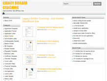 Tablet Screenshot of legacybuildercoaching.com